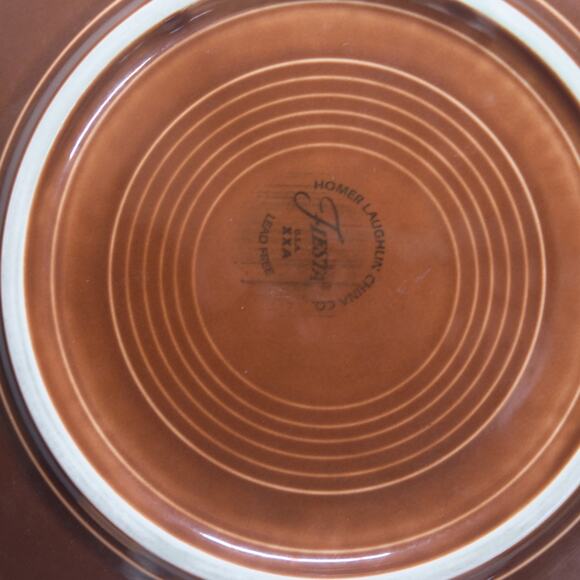 Fiesta Cinnabar 7.25” Salad Plate Homer Laughlin USA Lead-Free Stoneware - Picture 3 of 4